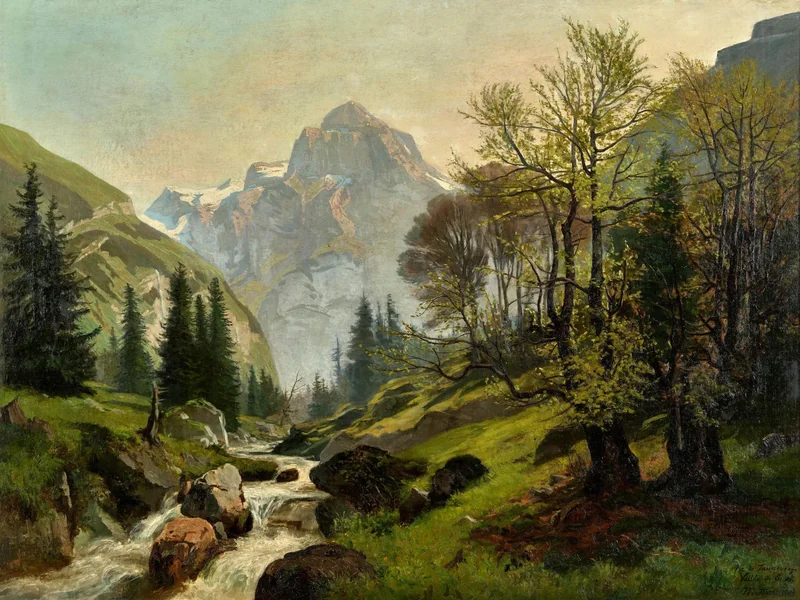 1856-Edouard Metton - Pic de Tanneverge. Valle di Sixt